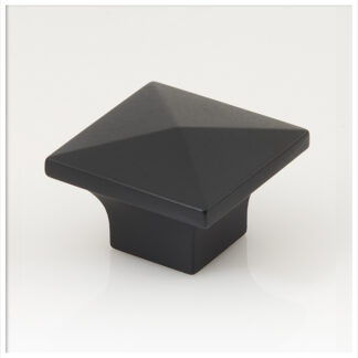 Square Matte Black Knob